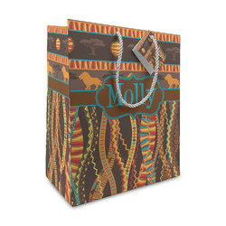 African Lions & Elephants Medium Gift Bag (Personalized)