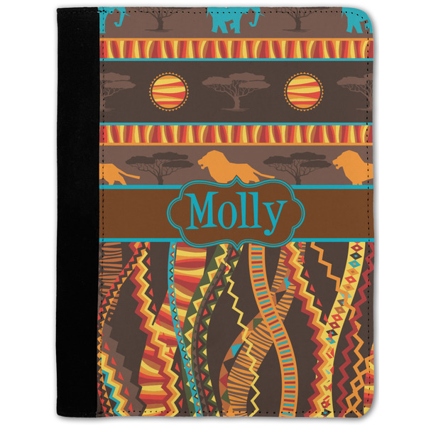 Custom African Lions & Elephants Notebook Padfolio w/ Name or Text