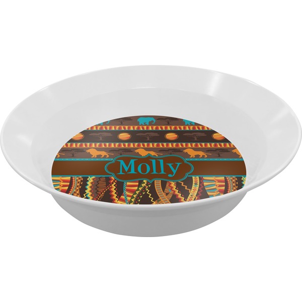 Custom African Lions & Elephants Melamine Bowl (Personalized)