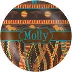 African Lions & Elephants Melamine Plate (Personalized)