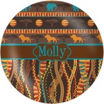 African Lions & Elephants Melamine Plate (Personalized)