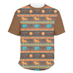African Lions & Elephants Men's Crew T-Shirt (Personalized)