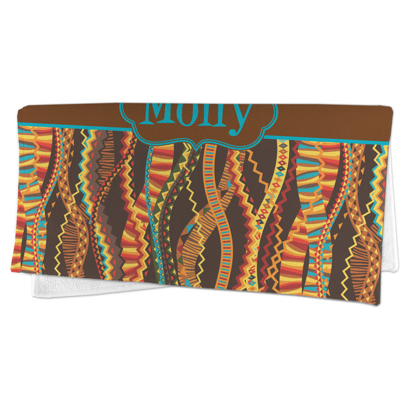 African Lions & Elephants Microfiber Dish Rag - FOLDED (half)