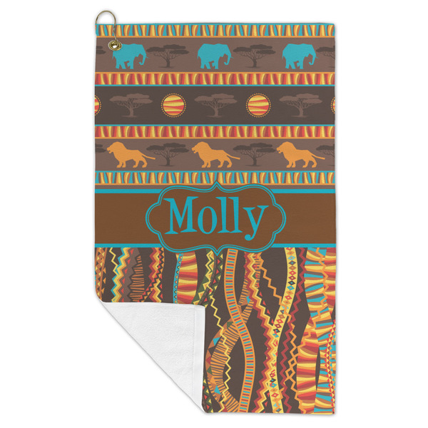 African Lions & Elephants Microfiber Golf Towels - FOLD