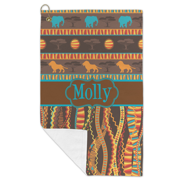 African Lions & Elephants Microfiber Golf Towels - FOLD