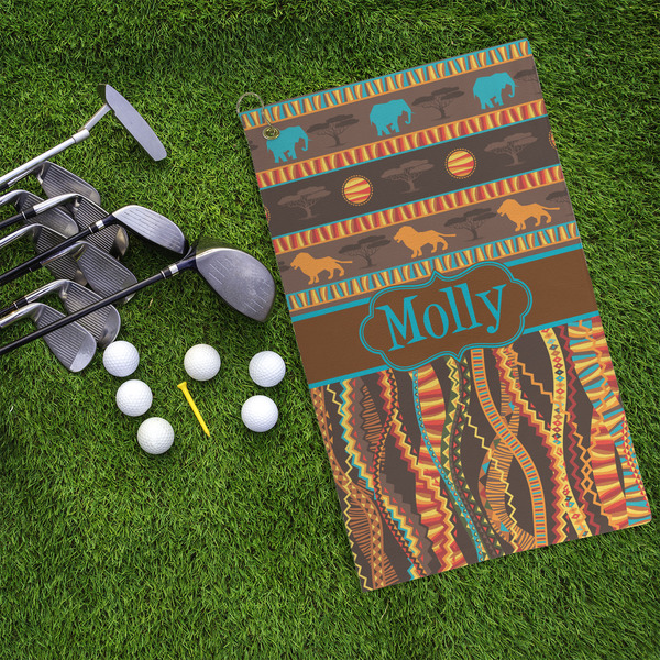 African Lions & Elephants Microfiber Golf Towels - LIFESTYLE