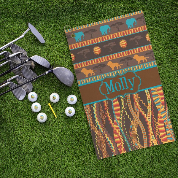 African Lions & Elephants Microfiber Golf Towels - LIFESTYLE