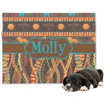 African Lions & Elephants Dog Blanket - Large (Personalized)
