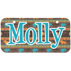 African Lions & Elephants Mini/Bicycle License Plate (2 Holes) (Personalized)