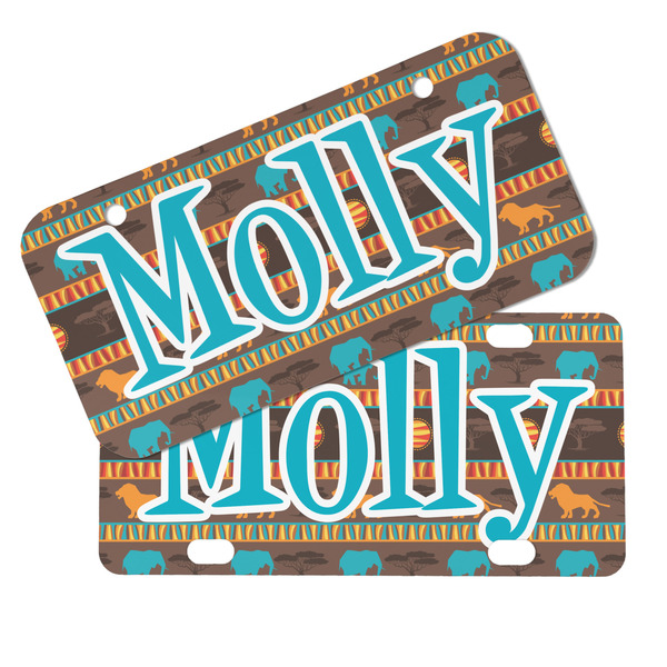 African Lions & Elephants Mini License Plates - MAIN (4 and 2 Holes)