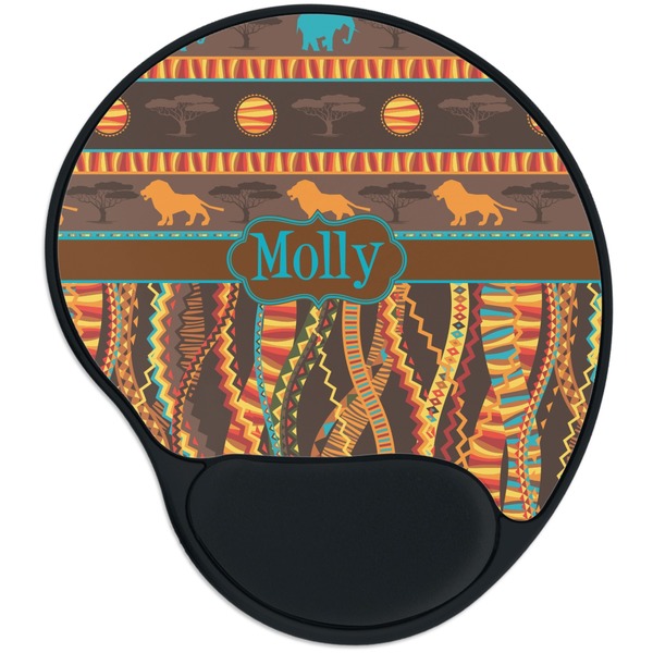 Custom African Lions & Elephants Mouse Pad with Wrist Support