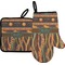 African Lions & Elephants Oven Mitt & Pot Holder Set w/ Name or Text
