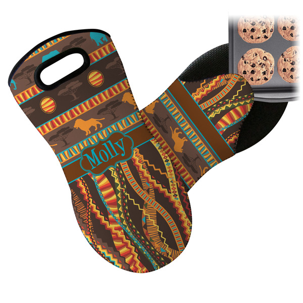 African Lions & Elephants Neoprene Oven Mitt
