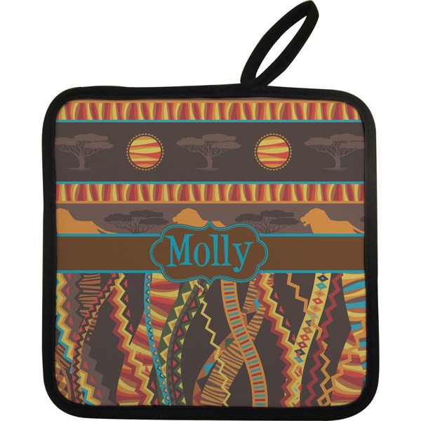 African Lions & Elephants Neoprene Pot Holder