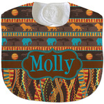 African Lions & Elephants Velour Baby Bib w/ Name or Text