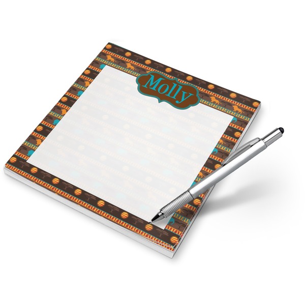 Custom African Lions & Elephants Notepad (Personalized)