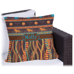 African Lions & Elephants Outdoor Pillow (Personalized)