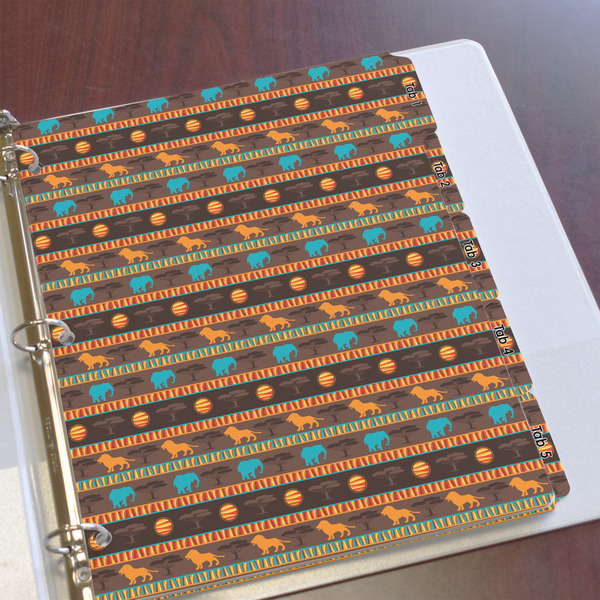 African Lions & Elephants Page Dividers - Set of 5 - In Context
