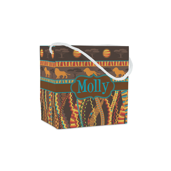 Custom African Lions & Elephants Party Favor Gift Bags - Matte (Personalized)