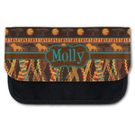 African Lions & Elephants Canvas Pencil Case w/ Name or Text