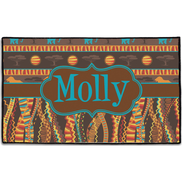Custom African Lions & Elephants Door Mat - 60"x36" (Personalized)