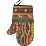 African Lions & Elephants Left Oven Mitt (Personalized)