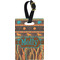 African Lions & Elephants Plastic Luggage Tag - Rectangular w/ Name or Text