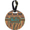 African Lions & Elephants Personalized Round Luggage Tag