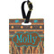 African Lions & Elephants Personalized Square Luggage Tag