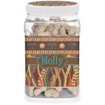 African Lions & Elephants Dog Treat Jar (Personalized)