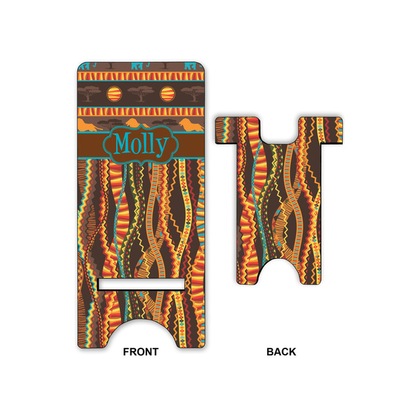 African Lions & Elephants Phone Stand - Front & Back