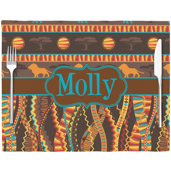 African Lions & Elephants Placemat with Props