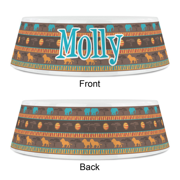 African Lions & Elephants Plastic Pet Bowls - Small - APPROVAL