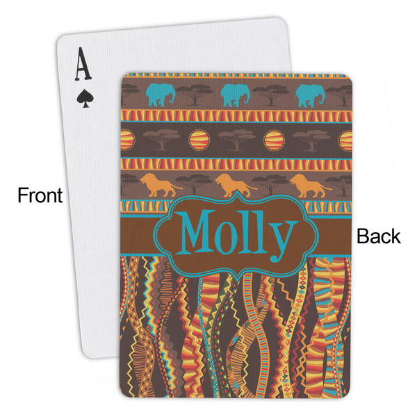 African Lions & Elephants Playing Cards - Approval