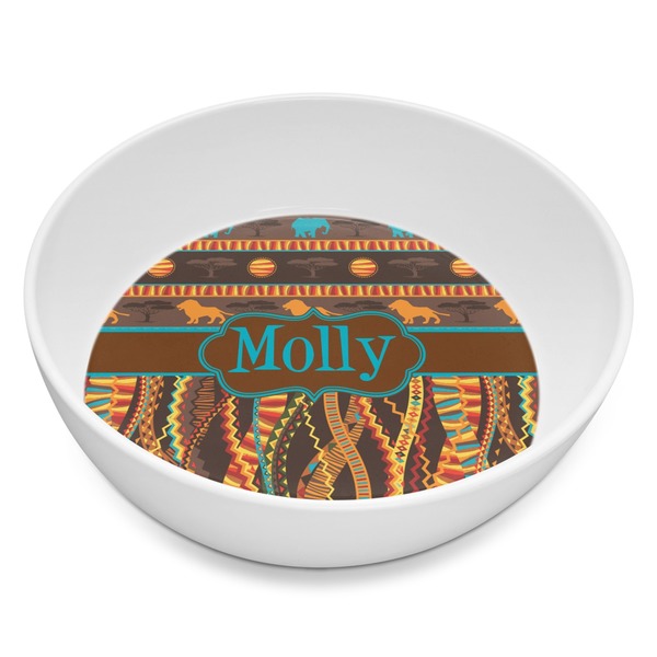 Custom African Lions & Elephants Melamine Bowl - 8 oz (Personalized)