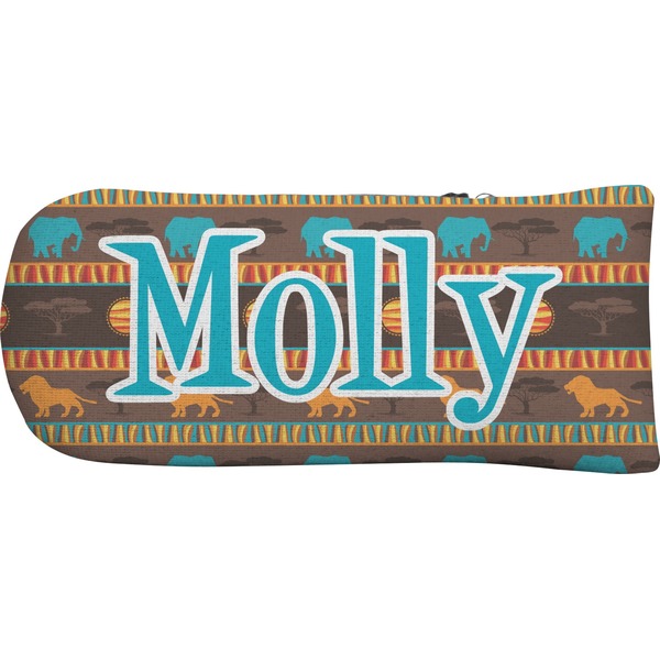 African Lions & Elephants Putter Cover (Front)