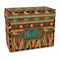 African Lions & Elephants Wood Recipe Box - Full Color Print (Personalized)