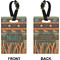 African Lions & Elephants Rectangle Luggage Tag (Front + Back)