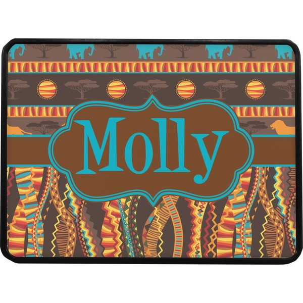 African Lions & Elephants Rectangular Car Hitch Cover w/ FRP Insert (Select Size)