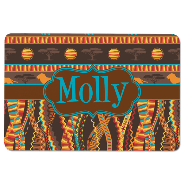 African Lions & Elephants Rectangular Fridge Magnet - FRONT