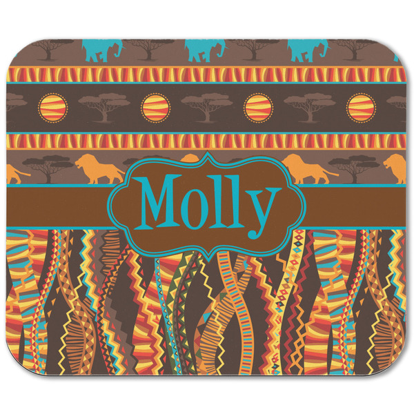 African Lions & Elephants Rectangular Mouse Pad - APPROVAL