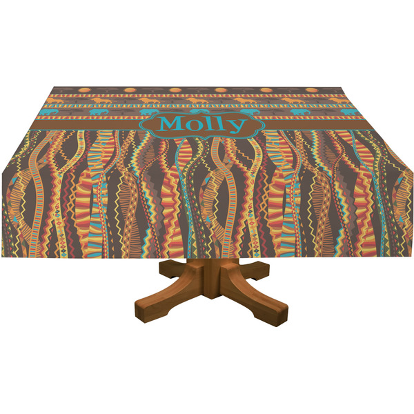 African Lions & Elephants Rectangular Tablecloths (Personalized)