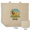 African Lions & Elephants Reusable Cotton Grocery Bag - Front & Back View