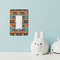 African Lions & Elephants Rocker Light Switch Covers - Single - IN CONTEXT