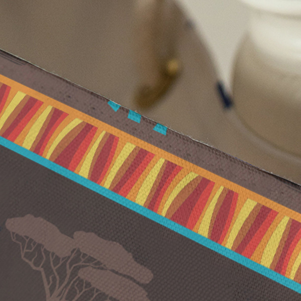 African Lions & Elephants Large Rope Tote - Close Up View