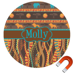 African Lions & Elephants Car Magnet (Personalized)