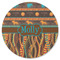 African Lions & Elephants Round Rubber Backed Coaster (Personalized)