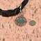 African Lions & Elephants Round Pet ID Tag - Small - In Context