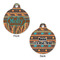 African Lions & Elephants Round Pet Tag - Front & Back