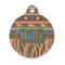 African Lions & Elephants Round Pet Tag